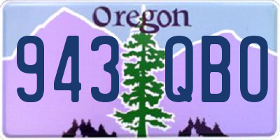 OR license plate 943QBO