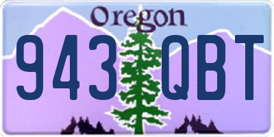 OR license plate 943QBT