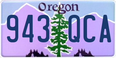 OR license plate 943QCA