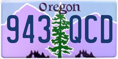 OR license plate 943QCD