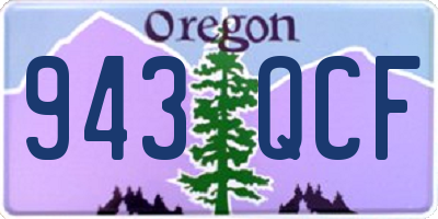 OR license plate 943QCF