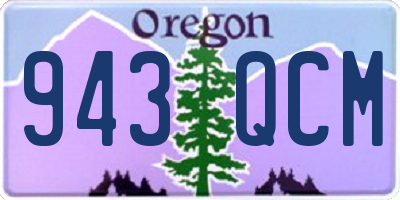 OR license plate 943QCM