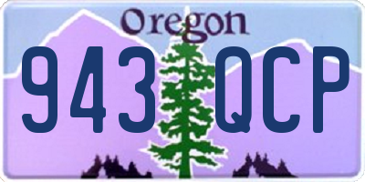OR license plate 943QCP