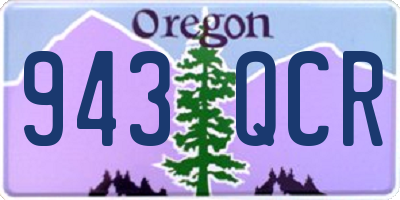 OR license plate 943QCR