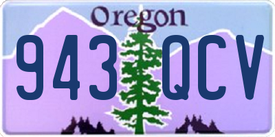 OR license plate 943QCV