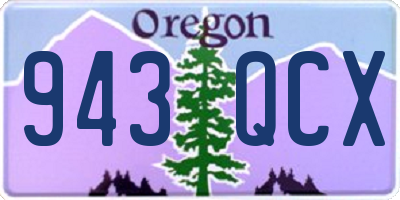 OR license plate 943QCX