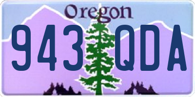 OR license plate 943QDA