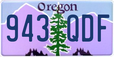 OR license plate 943QDF
