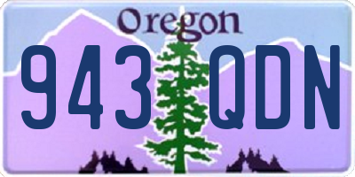 OR license plate 943QDN