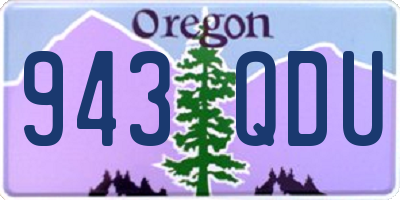 OR license plate 943QDU