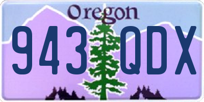 OR license plate 943QDX
