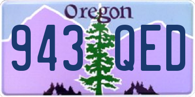 OR license plate 943QED