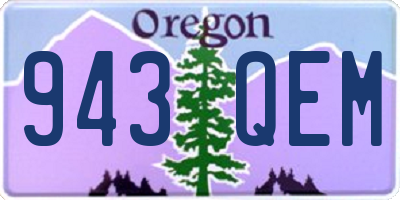 OR license plate 943QEM