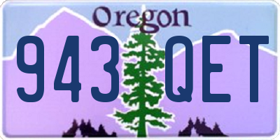 OR license plate 943QET