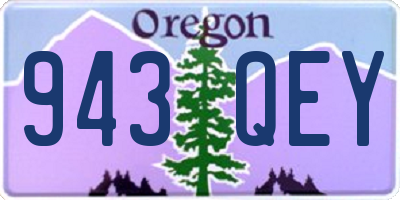 OR license plate 943QEY
