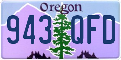 OR license plate 943QFD