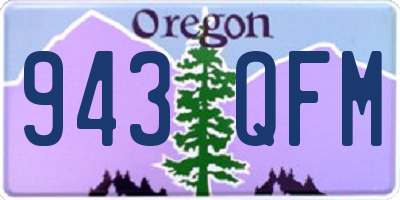 OR license plate 943QFM