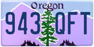 OR license plate 943QFT