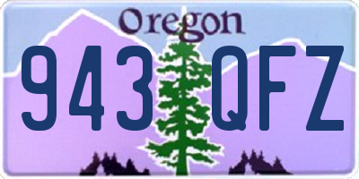 OR license plate 943QFZ