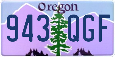 OR license plate 943QGF