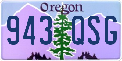 OR license plate 943QSG