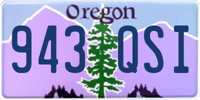 OR license plate 943QSI