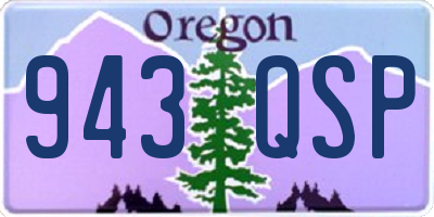 OR license plate 943QSP