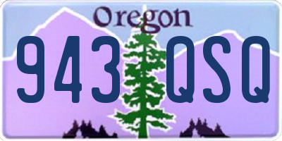 OR license plate 943QSQ
