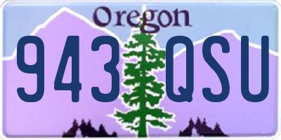 OR license plate 943QSU