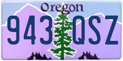 OR license plate 943QSZ