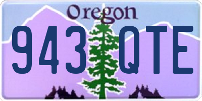 OR license plate 943QTE