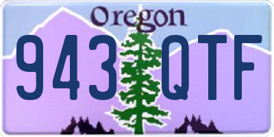 OR license plate 943QTF