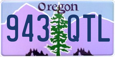 OR license plate 943QTL