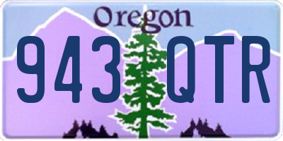 OR license plate 943QTR