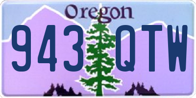OR license plate 943QTW