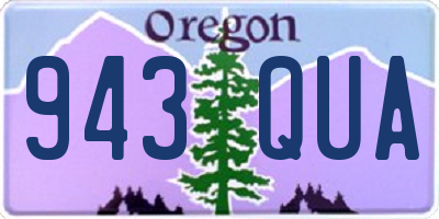 OR license plate 943QUA