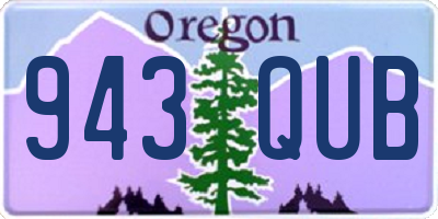 OR license plate 943QUB
