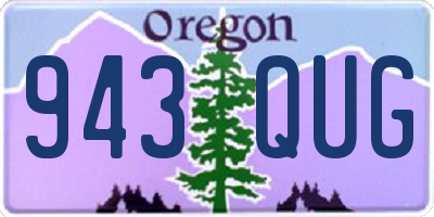 OR license plate 943QUG