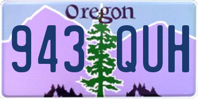 OR license plate 943QUH