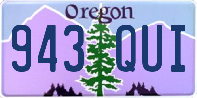 OR license plate 943QUI