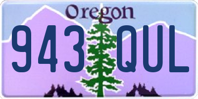 OR license plate 943QUL
