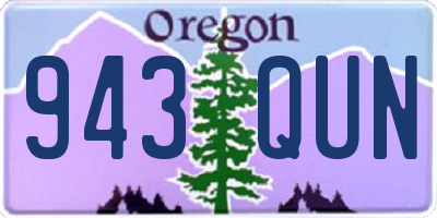 OR license plate 943QUN