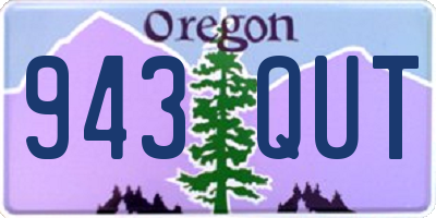 OR license plate 943QUT