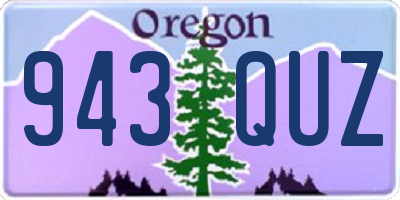 OR license plate 943QUZ