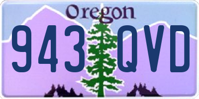OR license plate 943QVD
