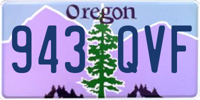 OR license plate 943QVF