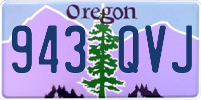 OR license plate 943QVJ