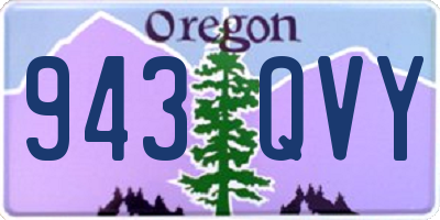 OR license plate 943QVY