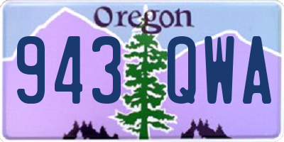 OR license plate 943QWA