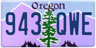 OR license plate 943QWE